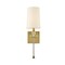 Z-Lite Sophia 1 Light Wall Sconce, Rubbed Brass & Beige 803-1S-RB - alternate 7